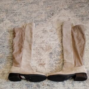 Lucky Brand Beige Suede Boots